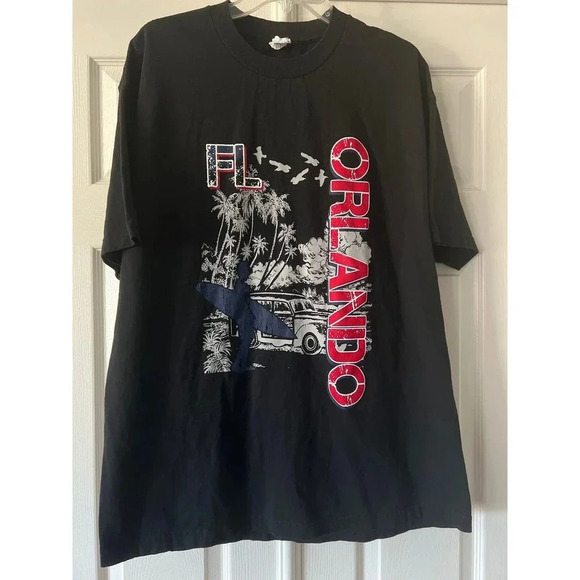 Orlando Florida Mens Graphic T Shirt Sz XL USA Surf Beach Summer Tropical Blue - Picture 2 of 7